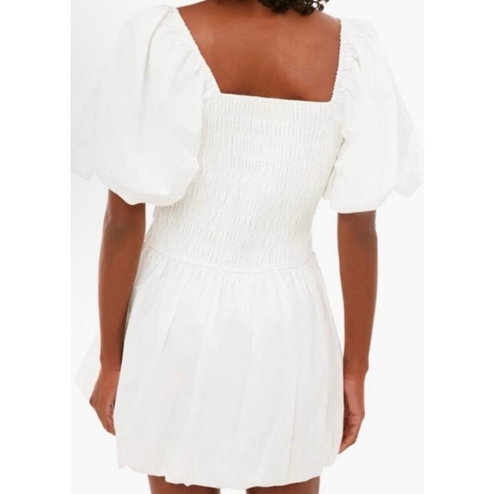 NWT Hyacinth House Tuckernuck White Smocked Catarina Puff Mini Dress Large - Picture 2 of 7